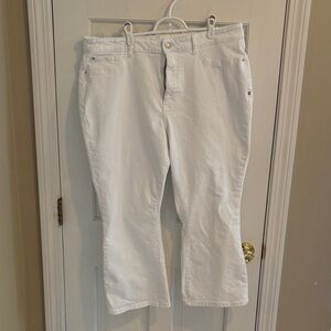 Warp & weft size 20w White Flare Jeans for Women